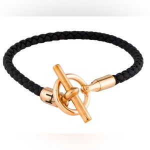 Hermes Glenan 18kt Rose Gold braided Bracelet